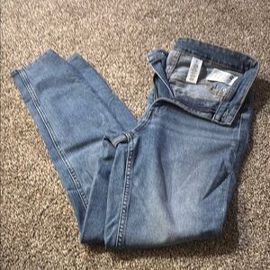 Classic Blue Denim Skinny High Waisted Jeans